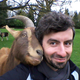 Study author Christian Nawroth takes a selfie with a goat.